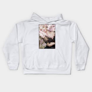 Marilyn Cherry Blossoms Pink Bright Kids Hoodie